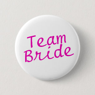 Team Bride Pink 2 Inch Round Button