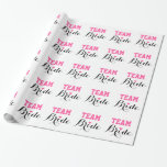 Team Bride Pink Heart Wrapping Paper<br><div class="desc">Team Bride Pink Heart Wrapping Paper</div>