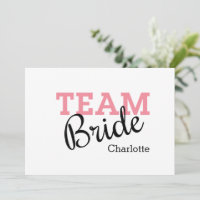 Team Bride Pink Script