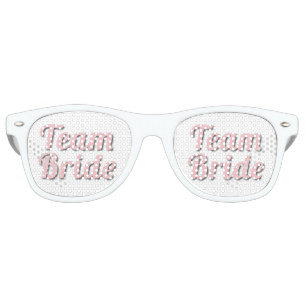 Team Bride Pink Shadow Retro Sunglasses