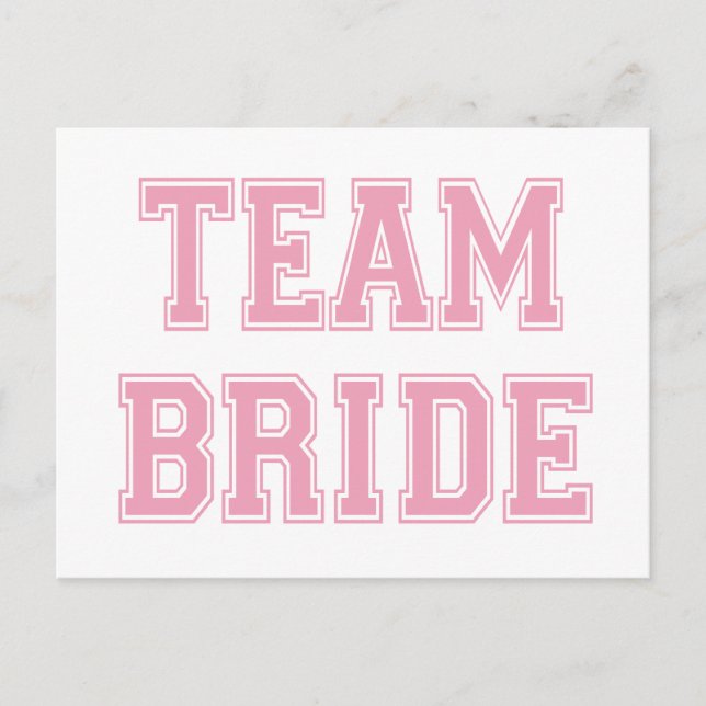 Team Bride Postcard (Front)