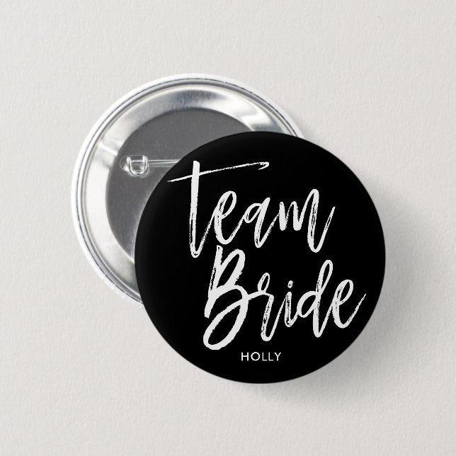 Team Bride | Script 2 Inch Round Button (Front & Back)