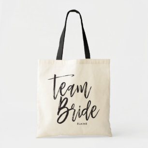 Team Bride Script Style Custom Wedding Tote Bag