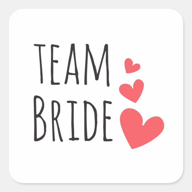 Team Bride Square Sticker (Front)