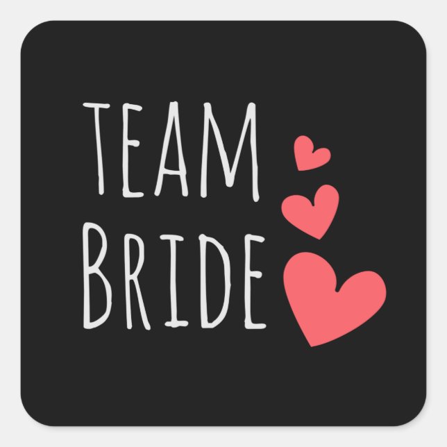 Team Bride Square Sticker (Front)