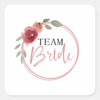 Team Bride Square Sticker