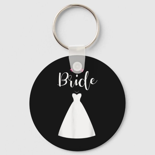 Team Bride Team Groom Bachelor Party Wedding  Keychain (Front)