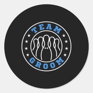 Team Bride Team Groom Bowling Bachelor Party Weddi Classic Round Sticker