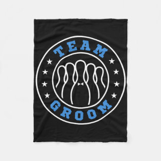 Team Bride Team Groom Bowling Bachelor Party Weddi Fleece Blanket