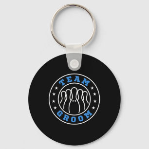Team Bride Team Groom Bowling Bachelor Party Weddi Keychain