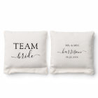 Team Bride, Team Groom Custom Wedding Cornhole Sac