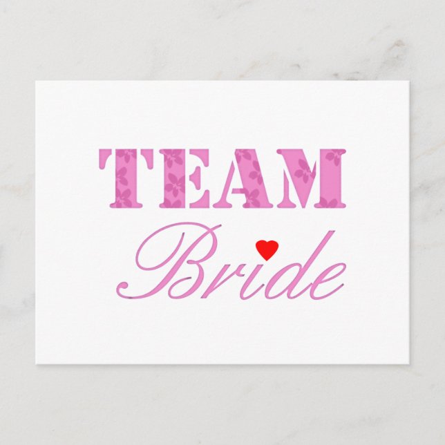 Team Bride Theme Postcard (Front)