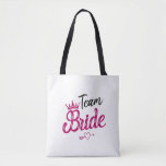 Team Bride Tote Bag<br><div class="desc">Team Bride tote bag with crown and heart</div>