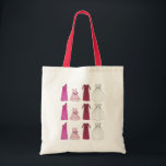TEAM BRIDE Wedding Bridal Party Bridesmaid Tote Bag<br><div class="desc">Tote bag features an original marker illustration of a row of pretty dresses. Perfect for your bridal party!

Designer is available to create and upload custom designs to match the colours and themes of your wedding--click "Ask this Designer" to begin the design process!</div>