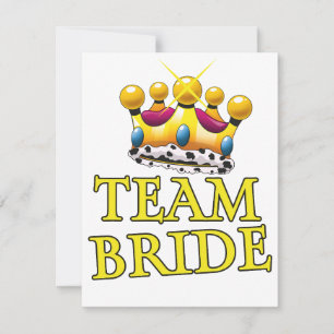 Team Bride wedding crown Invitation