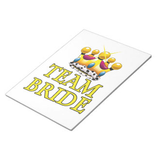 Team Bride wedding crown Notepad