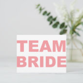 Team Bride Wedding Hen Party Postcard (Standing Front)