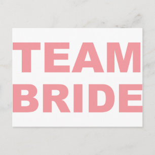 Team Bride Wedding Hen Party Postcard