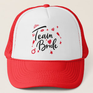 Team Bride Wedding Personalized , bridesmaid Trucker Hat