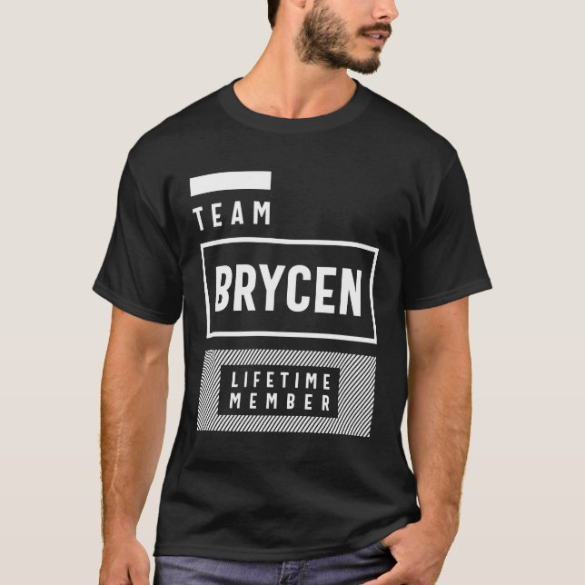 Team Brycen Lifetime Member Personalized Name T-Shirt (Front)