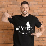 Team building Sailing Black Team T-shirt<br><div class="desc">This team building T-shirt is perfect for the employees that participate in the team building activities especially in team sailing. Use it for the company employees or your co-workers. You can change the text by personalizing the T-shirt, the fonts, size and the colour of the text. You can also choose...</div>