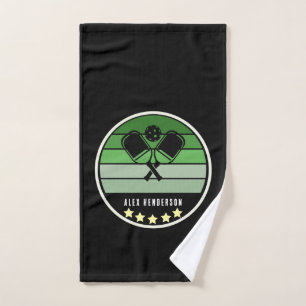  Team by Color Green on black Mid Century Hand Towel