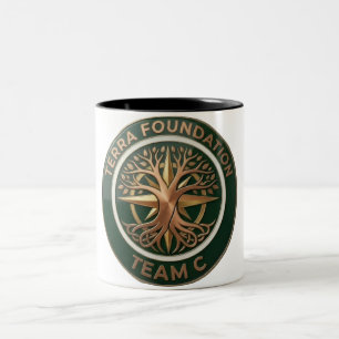 Team C – Terra Foundation Earth Emblem   Global Un Two-Tone Coffee Mug