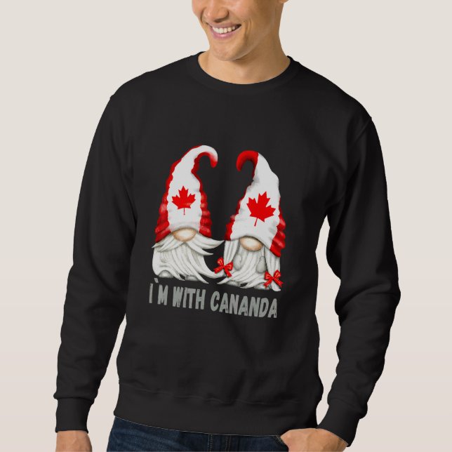 Team Canada Flag Gnomies With Maple Leaf - Canadia Sweatshirt (Front)