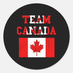 Team Canada Maple Leaf Canadian Soccer Team Canada Classic Round Sticker