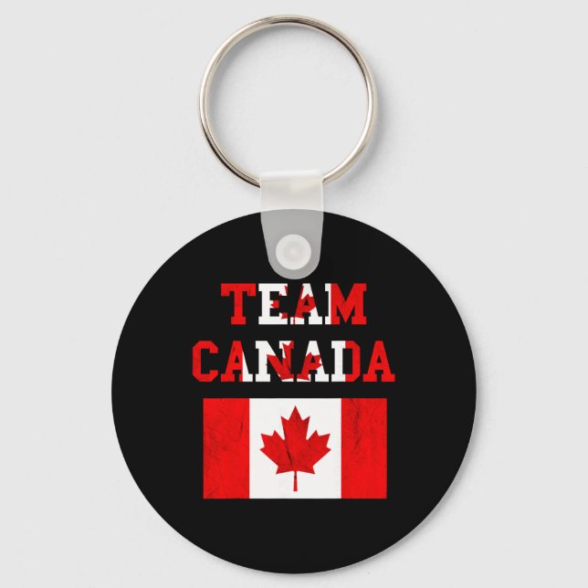 Team Canada Maple Leaf Canadian Soccer Team Canada Keychain (Front)
