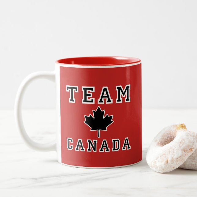 Team Canada Two-Tone Coffee Mug (With Donut)