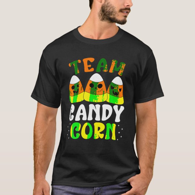 Team Candy Corn Funny Halloween T Shirt (Front)