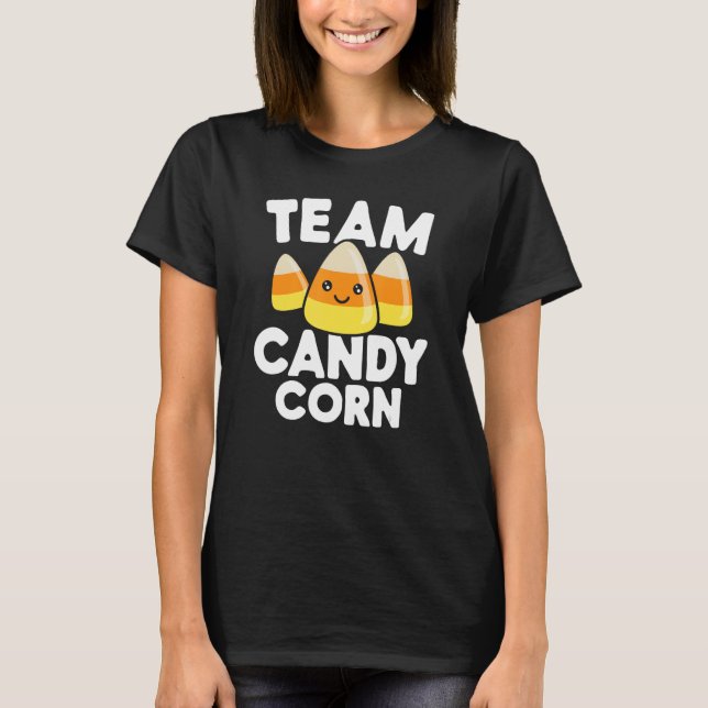 Team Candy Corn Funny Halloween T-Shirt (Front)
