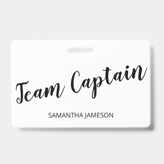 Team Captain Name Badge (Front)