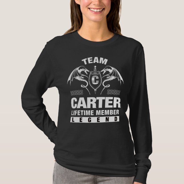 Team Carter Lifetime Member  T-Shirt (Front)
