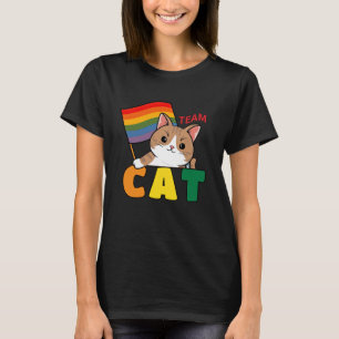 Team Cat Lesbian Pride Ally Funny LGBTQ Queer T-Shirt