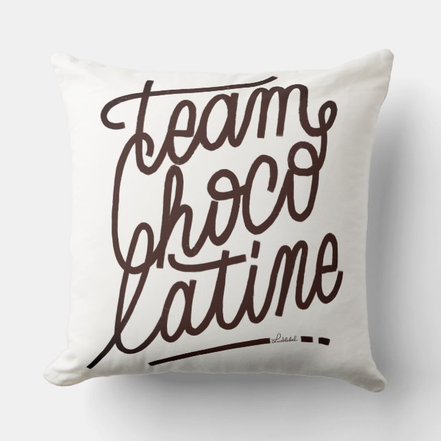 Team Chocolatine Throw Pillow (Front)