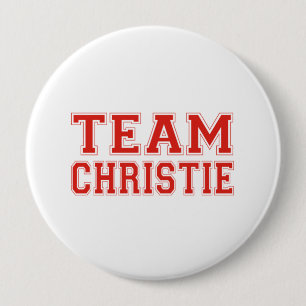 TEAM CHRISTIE 4 INCH ROUND BUTTON