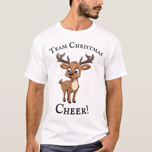 Team Christmas Cheer Reindeer Cute Cartoon T-Shirt