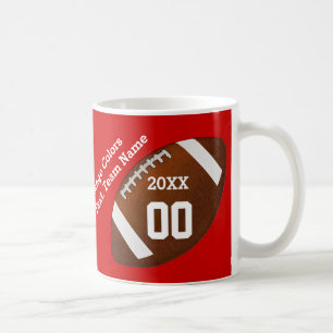 Team COLORS and Your TEXT Football Mugs