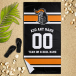 Team Colours and Mascot Personalized Beach Towel<br><div class="desc">Fun,  sporty design for any fan - in your team's colours and with a template for adding your team's mascot.</div>