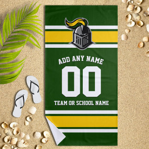 Team Colours and Mascot Personalized Beach Towel