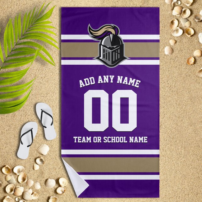 Team Colours and Mascot Personalized Beach Towel (Creator Uploaded)
