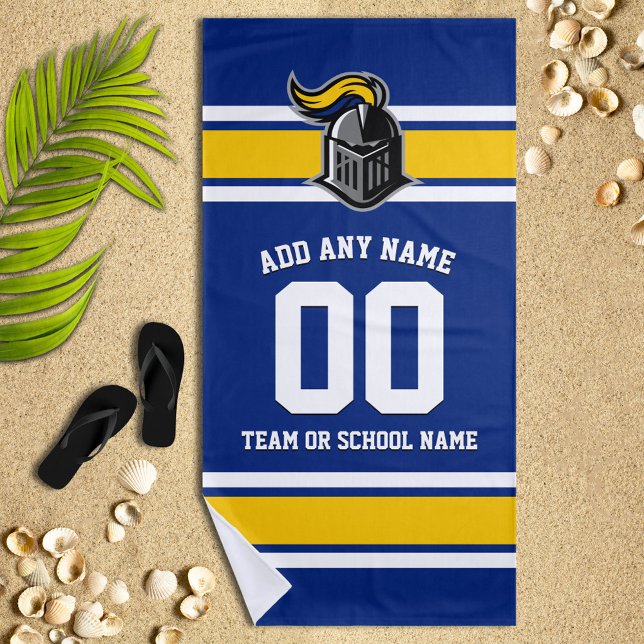 Team Colours and Mascot Personalized Beach Towel (Creator Uploaded)