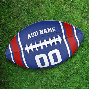 Team Colours Blue and Red Personalized Football