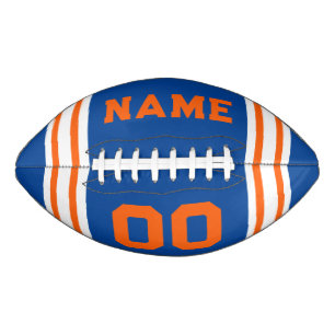 Team Colours Blue, White and Orange Football