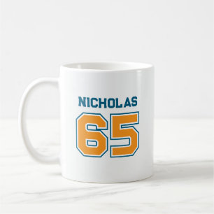 Team Colours Jersey Number Coffee Mug