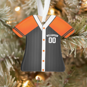 Team Colours Personalized Baseball Jersey Ornament