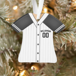Team Colours Personalized Baseball Jersey Ornament