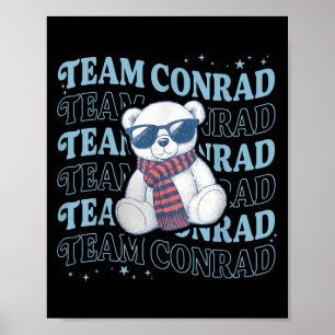Team Conrad Name Mint Bear For Men Women Kids Poster